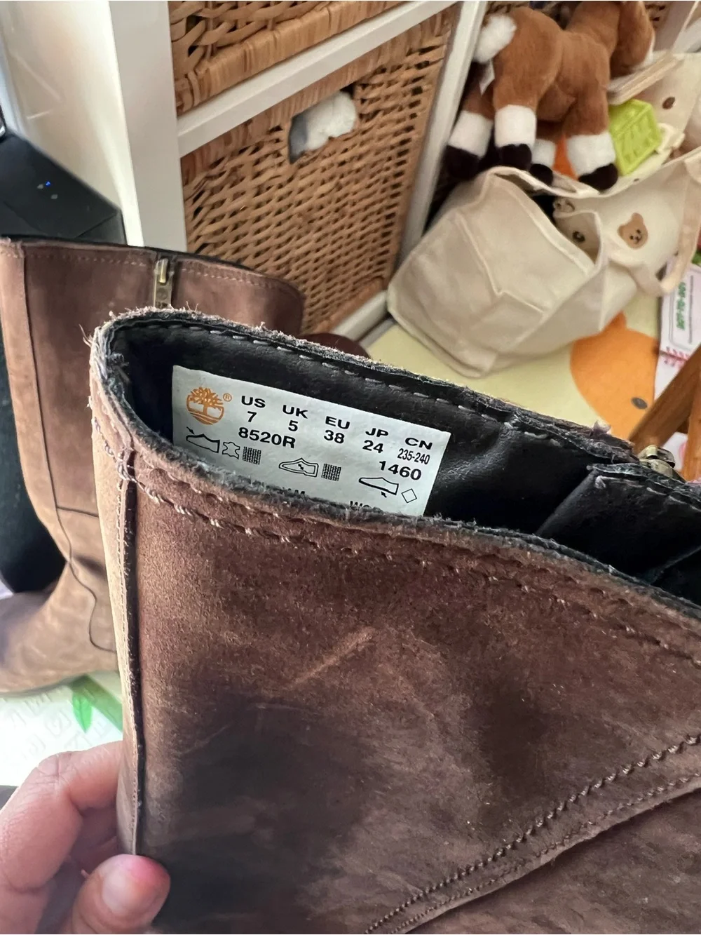 Timberland Dark Brown Suede Over-the-Knee Zip Boots